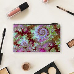 Raspberry Lime Delight, Abstract Ferris Wheel Cosmetic Bag (Small) from ArtsNow.com Back