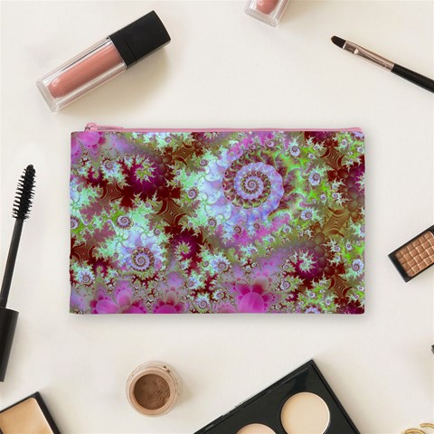 Raspberry Lime Delight, Abstract Ferris Wheel Cosmetic Bag (Medium) from ArtsNow.com Front