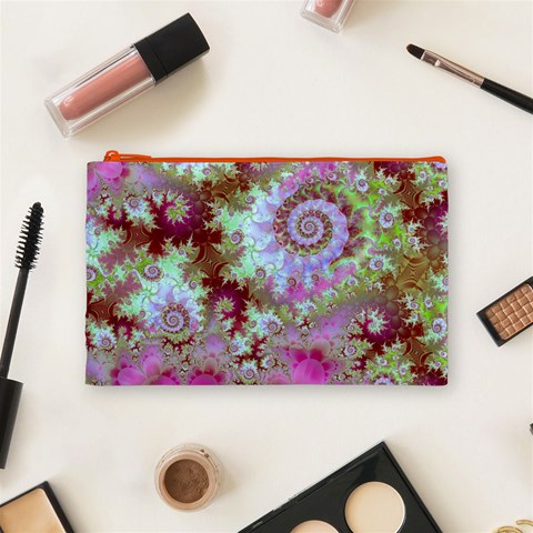 Raspberry Lime Delight, Abstract Ferris Wheel Cosmetic Bag (Medium) from ArtsNow.com Front