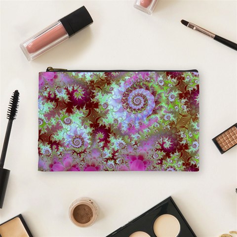 Raspberry Lime Delight, Abstract Ferris Wheel Cosmetic Bag (Medium) from ArtsNow.com Front