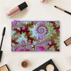 Raspberry Lime Delight, Abstract Ferris Wheel Cosmetic Bag (Medium) from ArtsNow.com Front