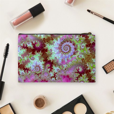Raspberry Lime Delight, Abstract Ferris Wheel Cosmetic Bag (Medium) from ArtsNow.com Back