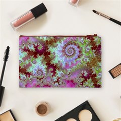 Raspberry Lime Delight, Abstract Ferris Wheel Cosmetic Bag (Medium) from ArtsNow.com Back