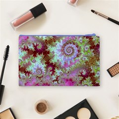 Raspberry Lime Delight, Abstract Ferris Wheel Cosmetic Bag (Medium) from ArtsNow.com Back