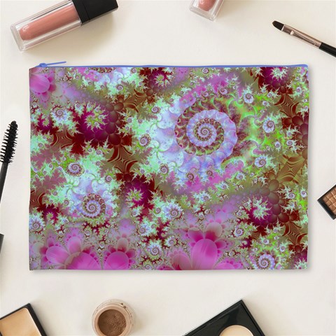 Raspberry Lime Delight, Abstract Ferris Wheel Cosmetic Bag (XL) from ArtsNow.com Front
