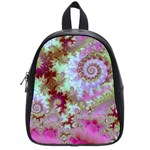 Raspberry Lime Delight, Abstract Ferris Wheel School Bag (Small)