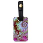 Raspberry Lime Delight, Abstract Ferris Wheel Luggage Tag (one side)