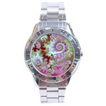 Raspberry Lime Delight, Abstract Ferris Wheel Stainless Steel Analogue Men’s Watch Raspberry Lime Delight, Abstract Ferris Wheel Stainless Steel Analogue Men’s Watch