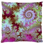 Raspberry Lime Delight, Abstract Ferris Wheel Large Cushion Case (One Side)