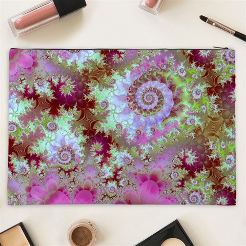 Raspberry Lime Delight, Abstract Ferris Wheel Cosmetic Bag (XXL) from ArtsNow.com Back