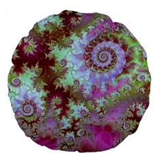 Raspberry Lime Delight, Abstract Ferris Wheel 18  Premium Round Cushion  from ArtsNow.com Front