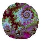 Raspberry Lime Delight, Abstract Ferris Wheel 18  Premium Round Cushion 