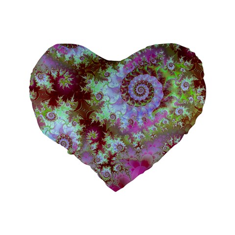 Raspberry Lime Delight, Abstract Ferris Wheel 16  Premium Heart Shape Cushion  from ArtsNow.com Back