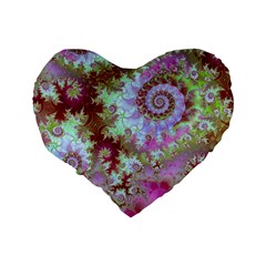 Raspberry Lime Delight, Abstract Ferris Wheel 16  Premium Heart Shape Cushion  from ArtsNow.com Back