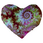 Raspberry Lime Delight, Abstract Ferris Wheel 19  Premium Heart Shape Cushion