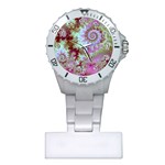 Raspberry Lime Delight, Abstract Ferris Wheel Nurses Watch Raspberry Lime Delight, Abstract Ferris Wheel Nurses Watch
