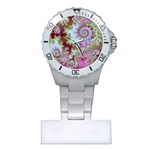 Raspberry Lime Delight, Abstract Ferris Wheel Nurses Watch