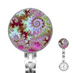 Raspberry Lime Delight, Abstract Ferris Wheel Stainless Steel Nurses Watch Raspberry Lime Delight, Abstract Ferris Wheel Stainless Steel Nurses Watch