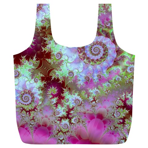 Raspberry Lime Delight, Abstract Ferris Wheel Full Print Recycle Bag (XL) from ArtsNow.com Front