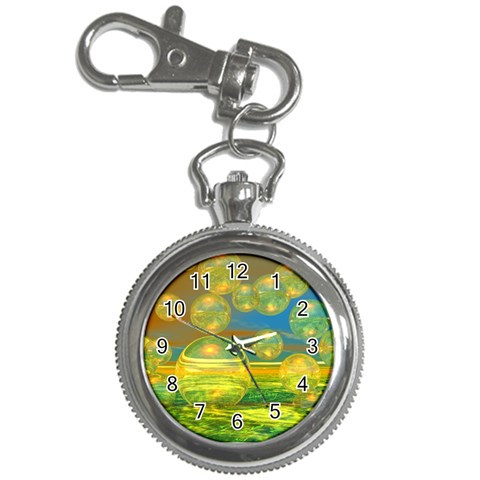 Golden Days, Abstract Yellow Azure Tranquility Key Chain Watch from ArtsNow.com Front