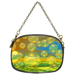 Golden Days, Abstract Yellow Azure Tranquility Chain Purse (Two Sided)  from ArtsNow.com Front