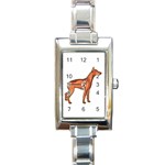 Doberman Rectangular Italian Charm Watch