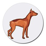 Doberman Round Mousepad