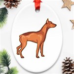 Doberman Ornament (Oval)