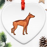 Doberman Ornament (Heart)