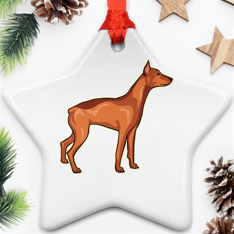 Doberman Ornament (Star) from ArtsNow.com Front