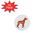 Doberman 1  Mini Button (10 pack) 