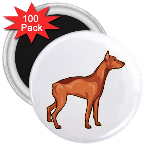 Doberman 3  Magnet (100 pack) from ArtsNow.com Front