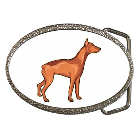 Doberman Belt Buckle from ArtsNow.com Front