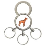 Doberman 3-Ring Key Chain