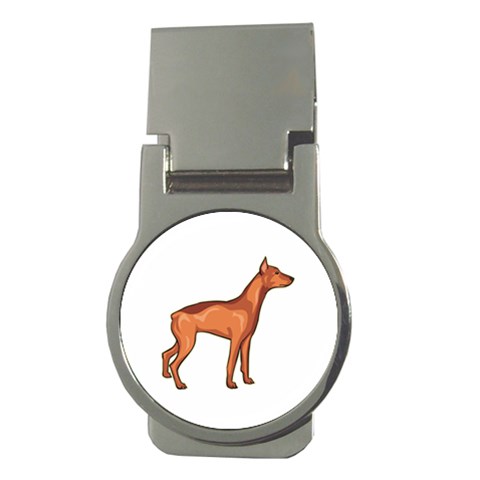 Doberman Money Clip (Round) from ArtsNow.com Front