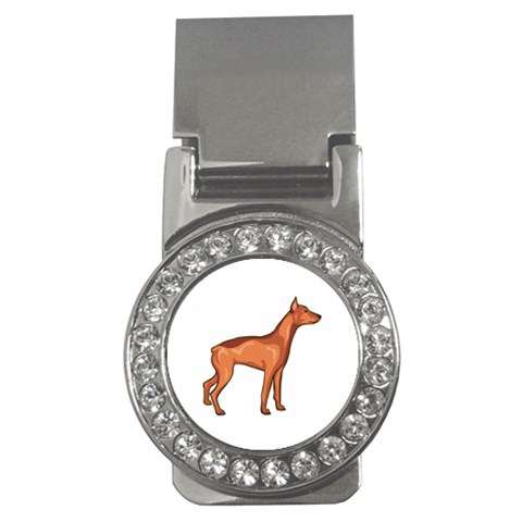 Doberman Money Clip (CZ) from ArtsNow.com Front