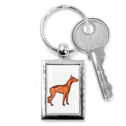 Doberman Key Chain (Rectangle) from ArtsNow.com Front