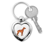 Doberman Key Chain (Heart)