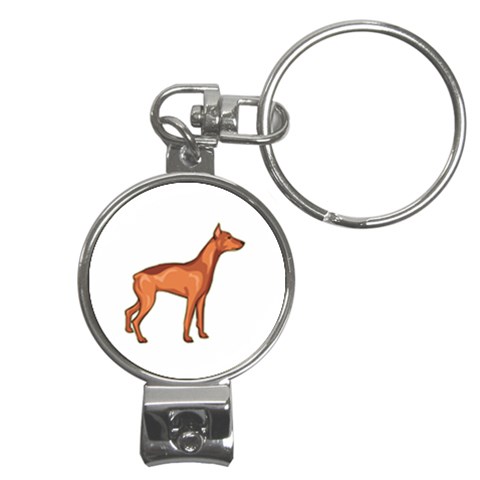 Doberman Nail Clippers Key Chain from ArtsNow.com Front