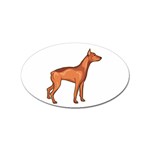 Doberman Sticker Oval (10 pack)