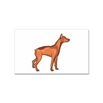 Doberman Sticker Rectangular (100 pack)