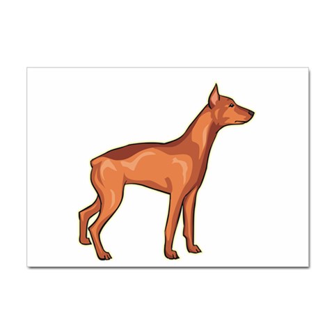 Doberman Sticker A4 (100 pack) from ArtsNow.com Front