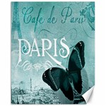 Paris Butterfly Canvas 16  x 20  (Unframed)