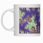 Sea Shell Spiral, Abstract Violet Cyan Stars White Coffee Mug Sea Shell Spiral, Abstract Violet Cyan Stars White Coffee Mug