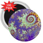 Sea Shell Spiral, Abstract Violet Cyan Stars 3 Button Magnet (100 pack) Sea Shell Spiral, Abstract Violet Cyan Stars 3 Button Magnet (100 pack)