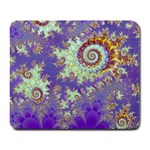Sea Shell Spiral, Abstract Violet Cyan Stars Large Mouse Pad (Rectangle) Sea Shell Spiral, Abstract Violet Cyan Stars Large Mouse Pad (Rectangle)