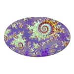 Sea Shell Spiral, Abstract Violet Cyan Stars Magnet (Oval) Sea Shell Spiral, Abstract Violet Cyan Stars Magnet (Oval)