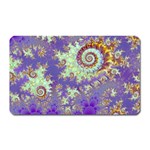 Sea Shell Spiral, Abstract Violet Cyan Stars Magnet (Rectangular)