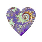 Sea Shell Spiral, Abstract Violet Cyan Stars Magnet (Heart) Sea Shell Spiral, Abstract Violet Cyan Stars Magnet (Heart)