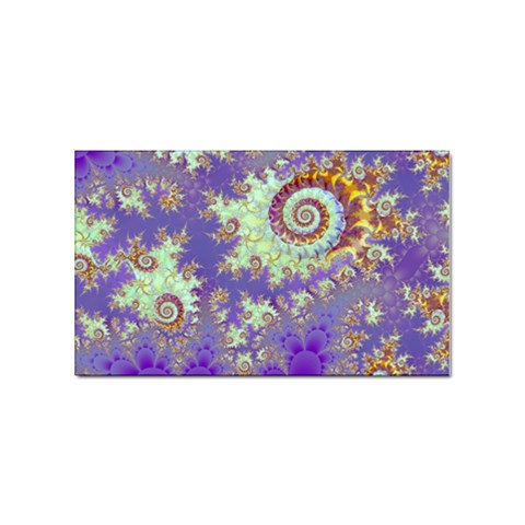 Sea Shell Spiral, Abstract Violet Cyan Stars Sticker 10 Pack (Rectangle) from ArtsNow.com Front